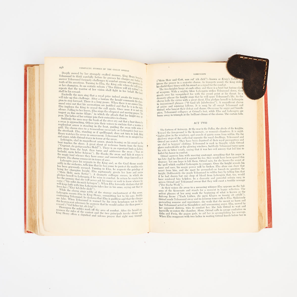 Leather Heart Bookmark in Dark Brown on a white background at Addison West