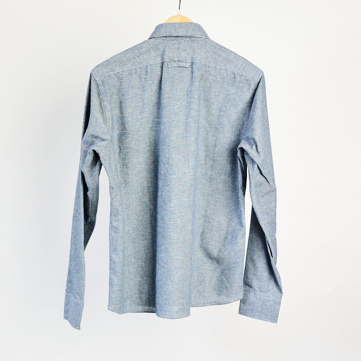 Warren Windsor Button Down in Blue Stripe on a white background at Addison West