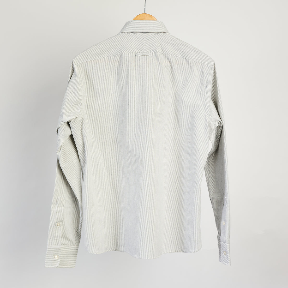 Warren Windsor Button Down in White Stripe on a white background at Addison West