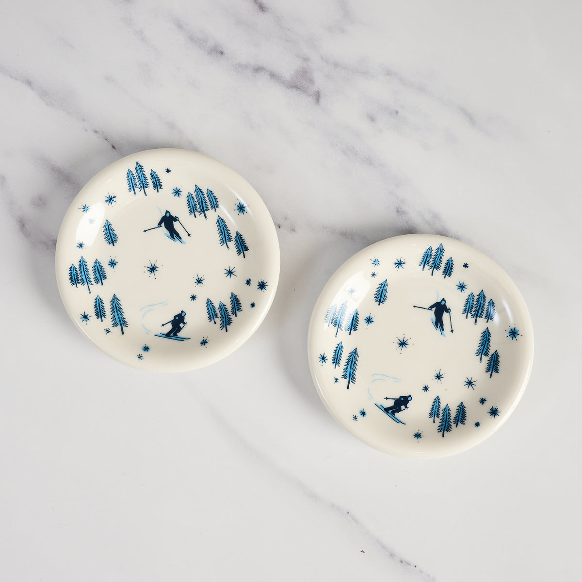 Fishs Eddy Ski Mini Plate on a white background at Addison West