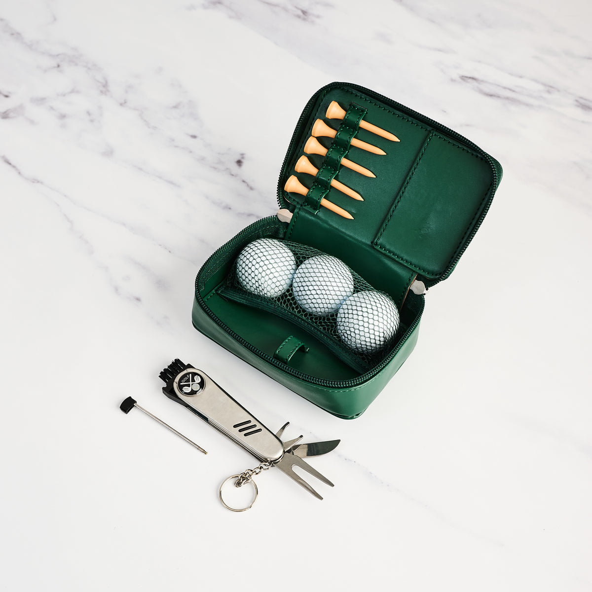 Leather Golf Set on a white background at Addison West
