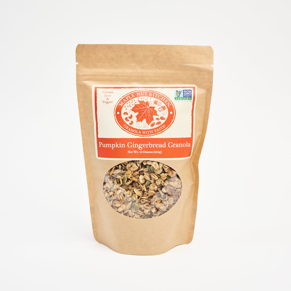 Maple Nut Kitchen Pumpkin Gingerbread Granola on a white background at Addison West