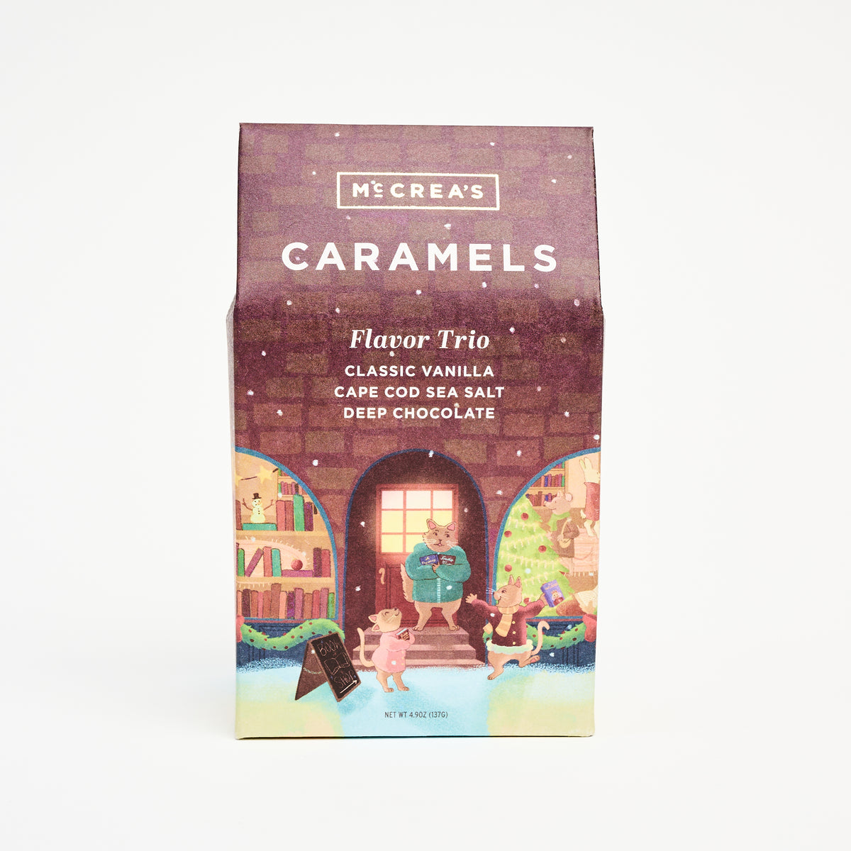 McCrea's Holiday Caramels, Flavor Trio on a white background at Addison West
