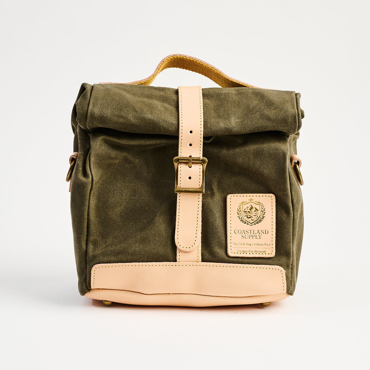 Insulated Field Bag in Olive on a white background at Addison West