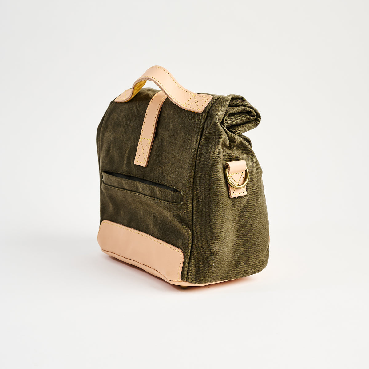 Insulated Field Bag in Olive on a white background at Addison West