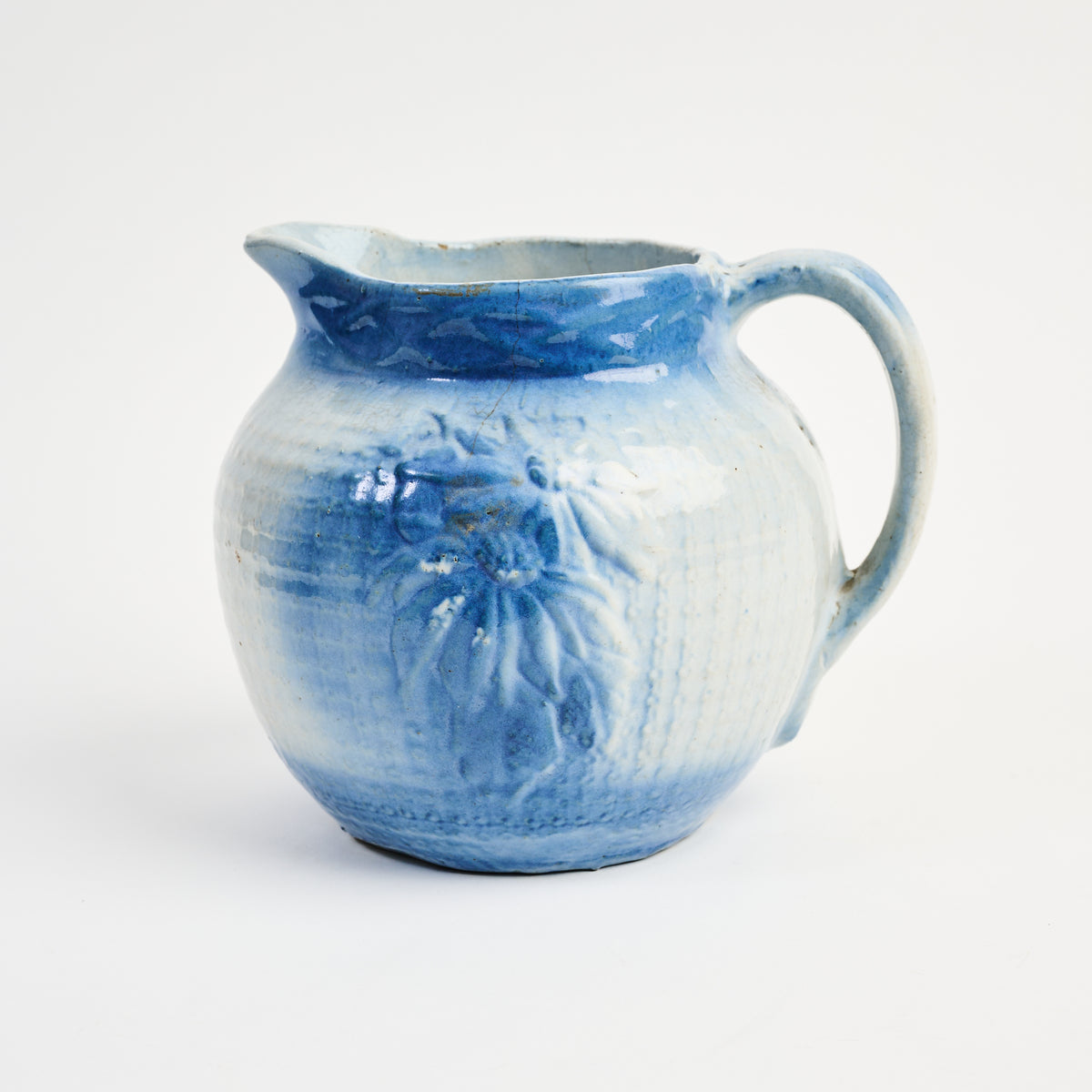 Vintage Wide Mouth Pitcher on a white background at Addison West
