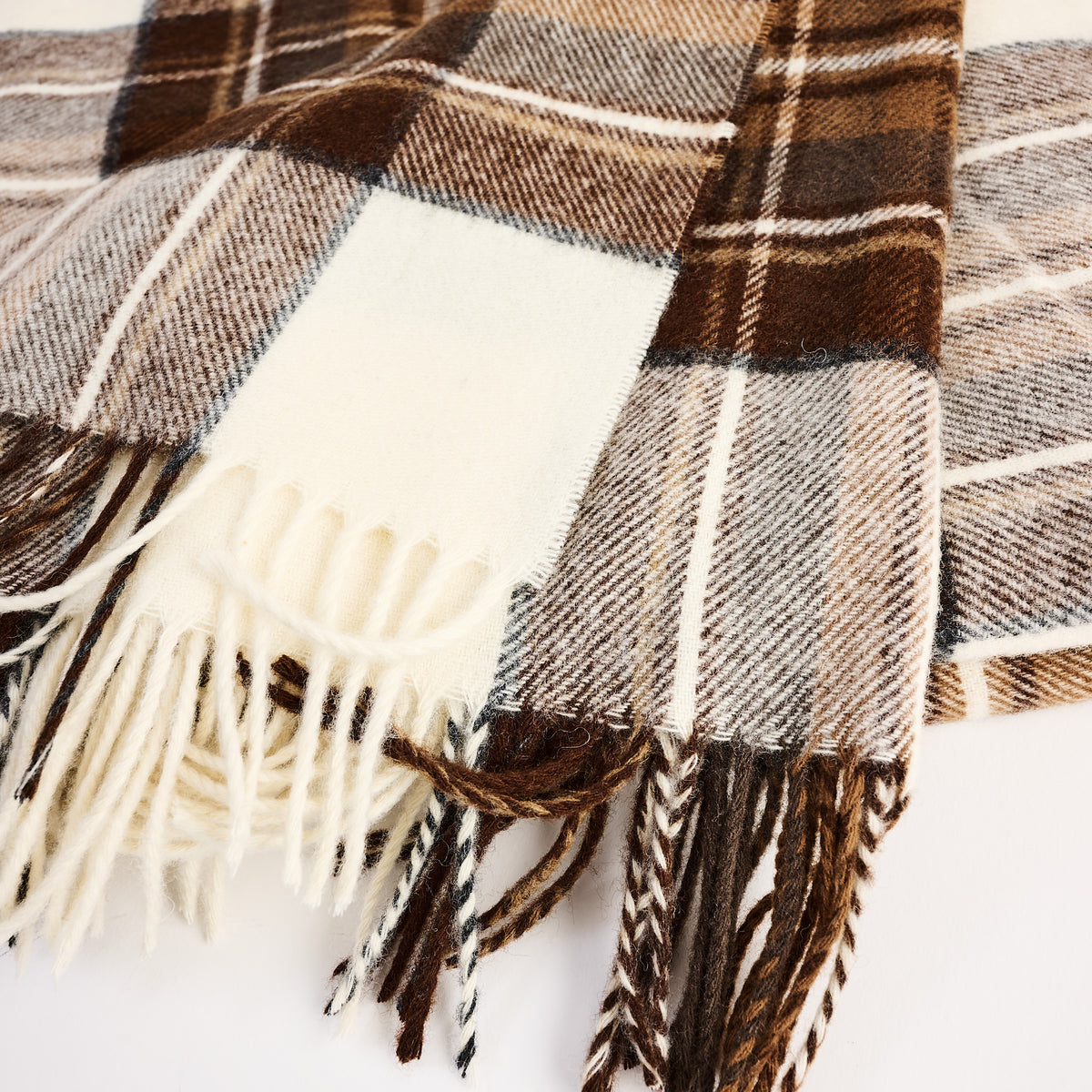 Dress Stewart Merino Throw Blanket on a white background at Addison West