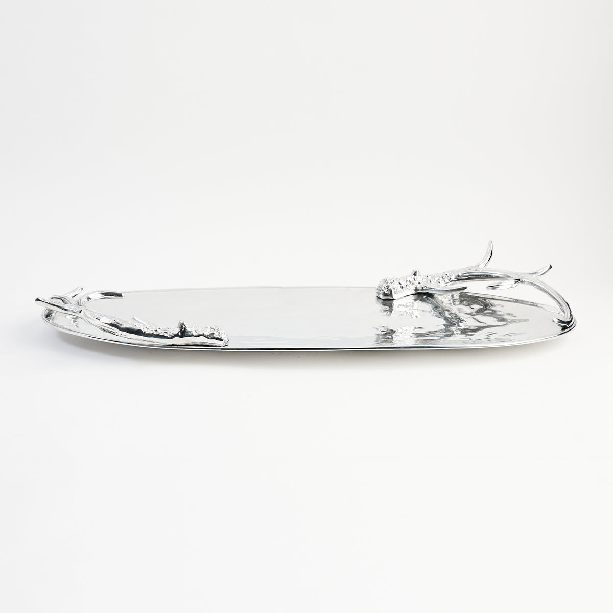 Beatriz Ball Western Antler Extra Large Oval Tray on a white background at Addison West