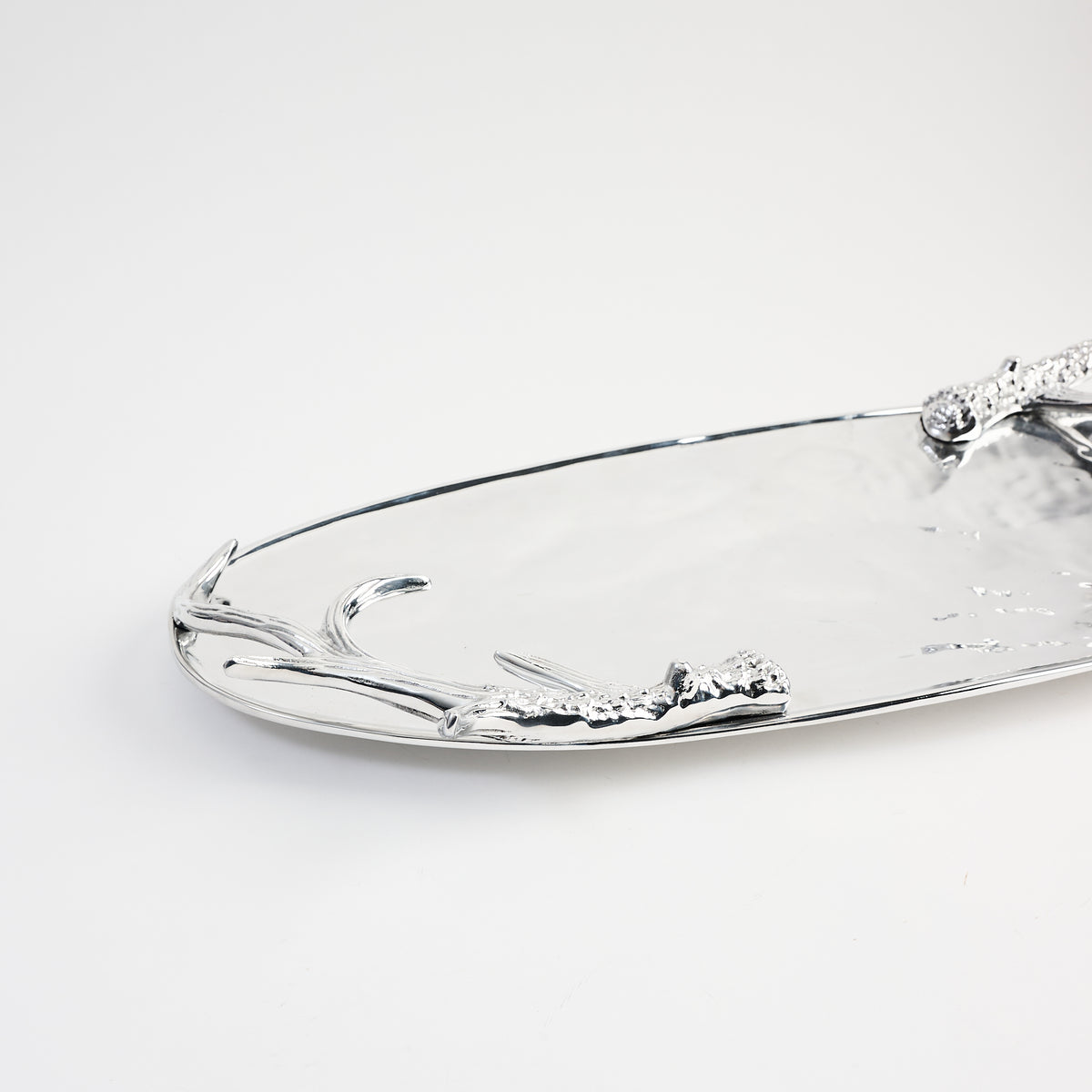 Beatriz Ball Western Antler Extra Large Oval Tray on a white background at Addison West