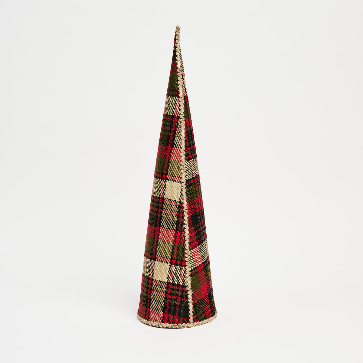 Tartan Plaid Christmas Trees on a white background at Addison West