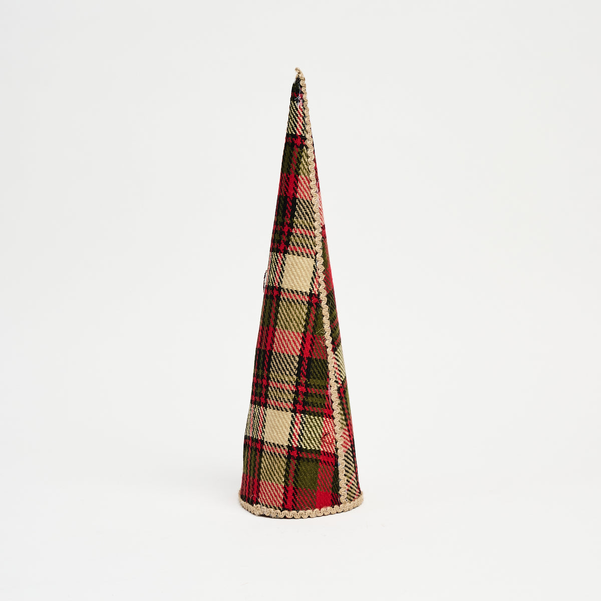 Tartan Plaid Christmas Trees on a white background at Addison West