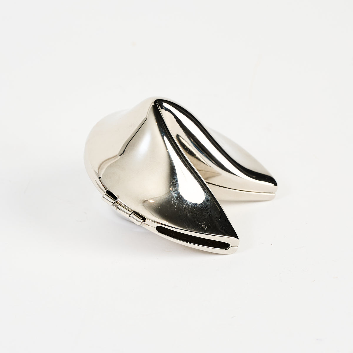 Silver Fortune Cookie Keepsake Box on a white background at Addison West