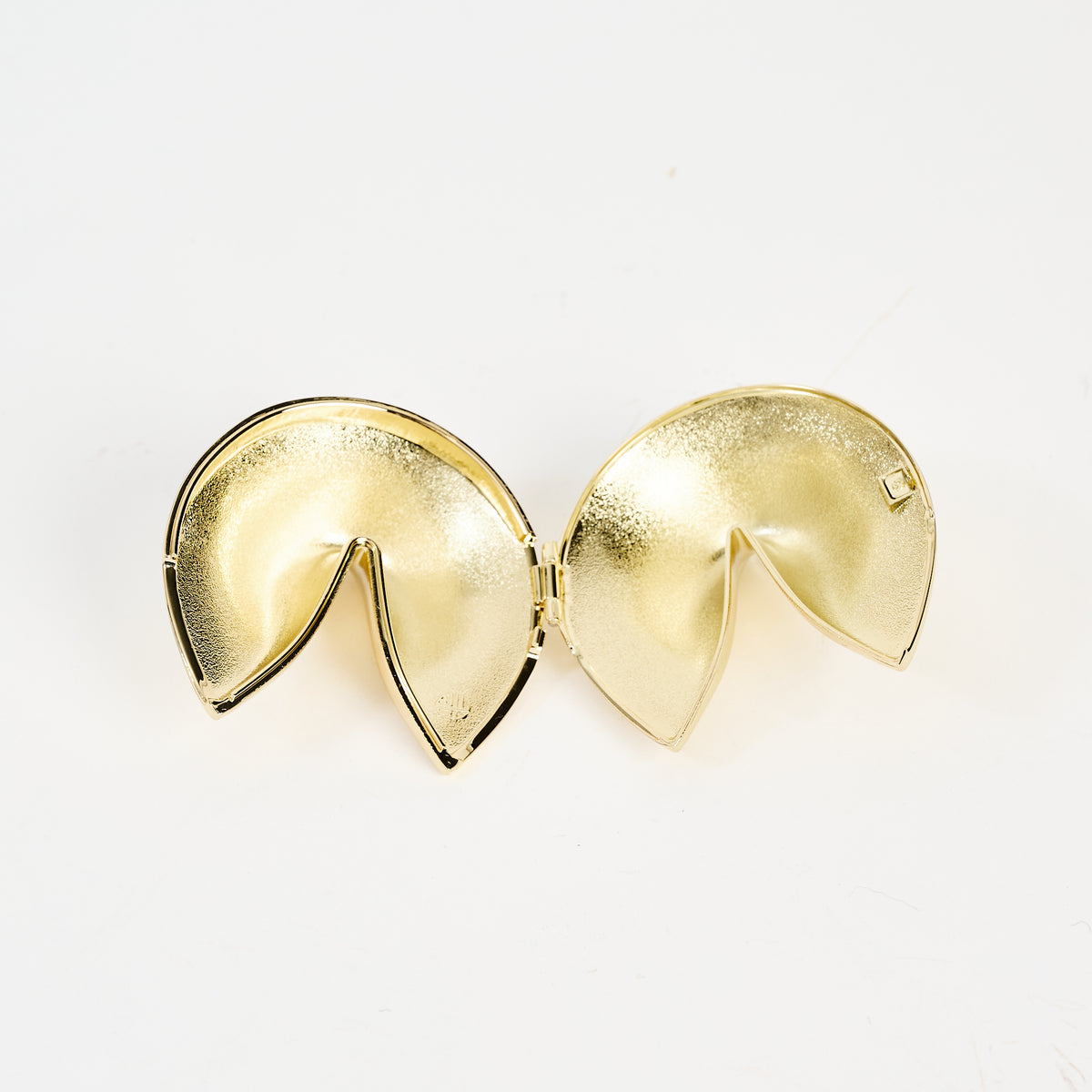 Gold Silver Fortune Cookie Keepsake Box on a white background at Addison West