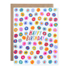 Daisies Happy Birthday Card on a white background