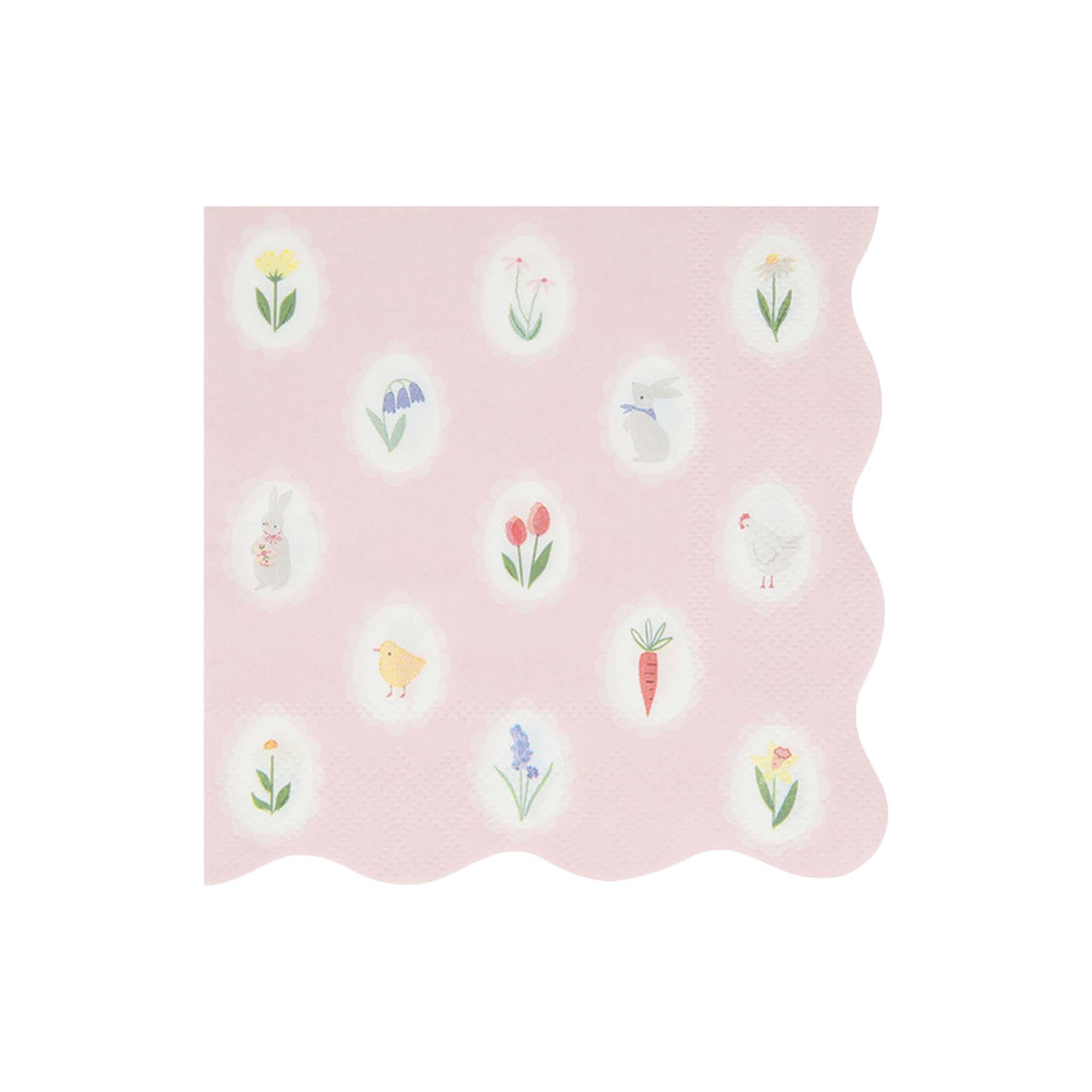 Meri meri Easter Cameo Cocktail Napkins on a white background