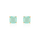 Emmy Studs in Aqua Chalcedony on a white background at Addison West