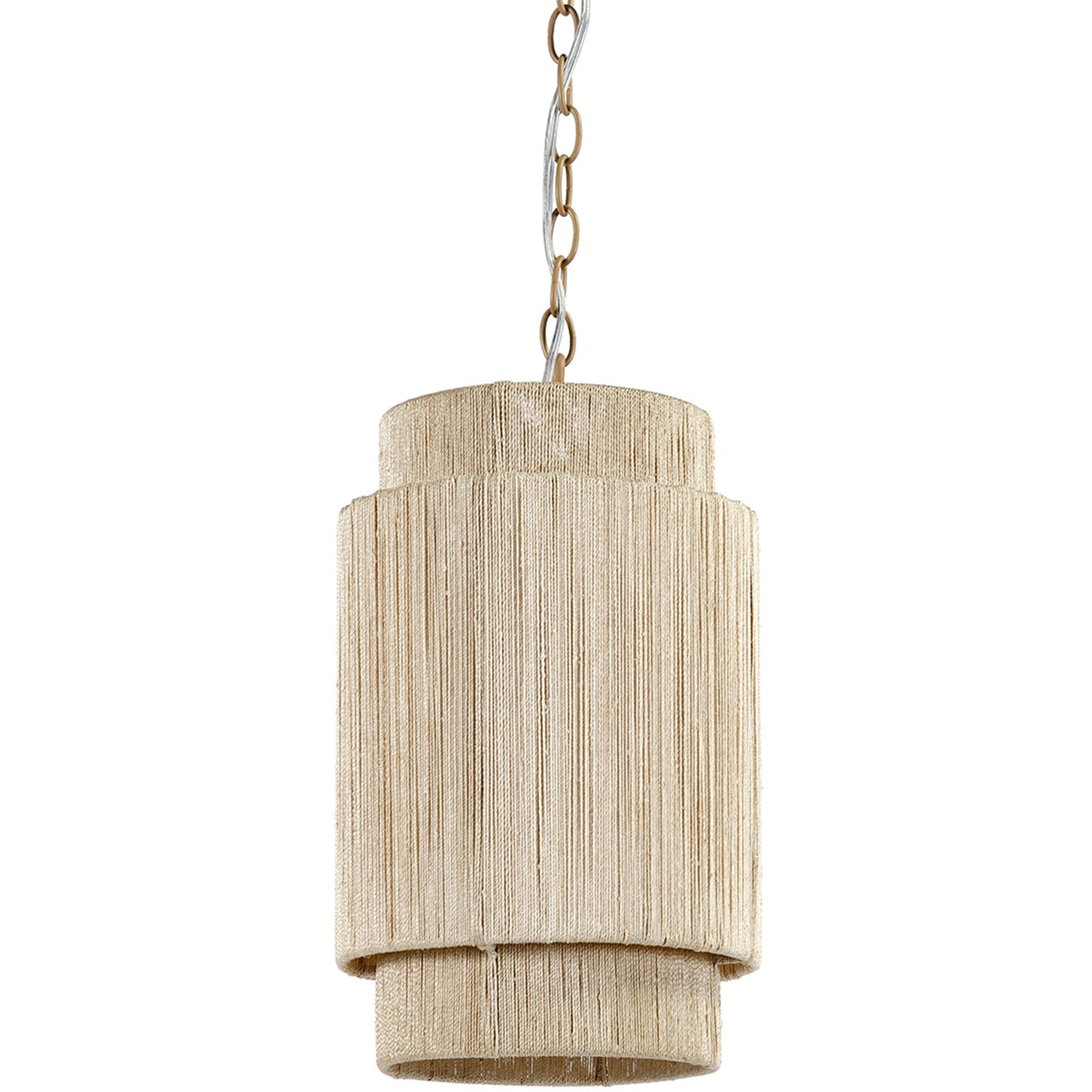Everly Pendant in Natural, Small on a white background at Addison West