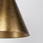 Close up of Fenton 18" Gold W/Gold Accents Pendant Light on a white background