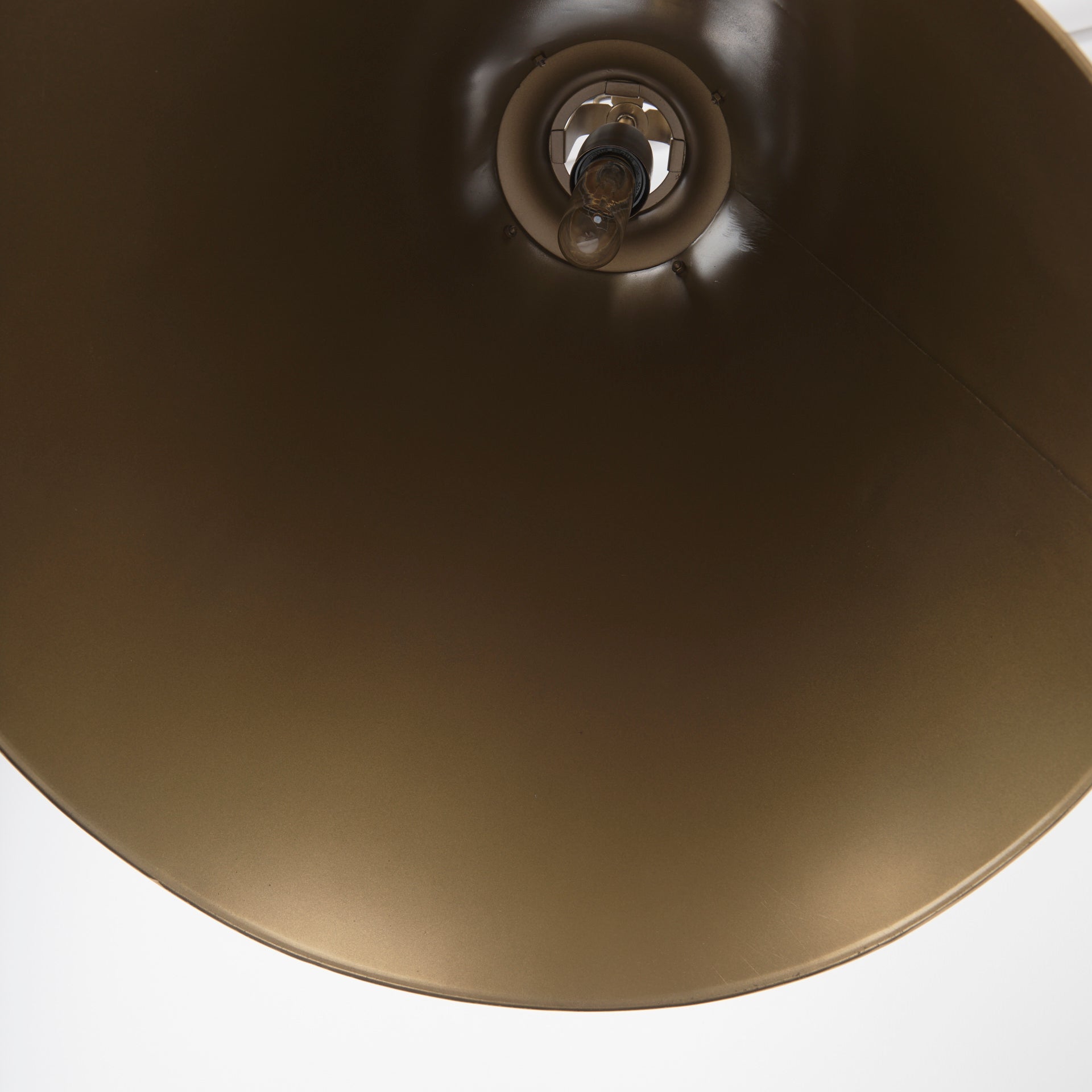 Close up of Fenton 18" Gold W/Gold Accents Pendant Light on a white background