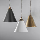 Group of Fenton  Pendant Lights on a grey background