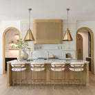 Fenton 18" Gold W/Gold Accents Pendant Light in a modern farmhouse kitchen