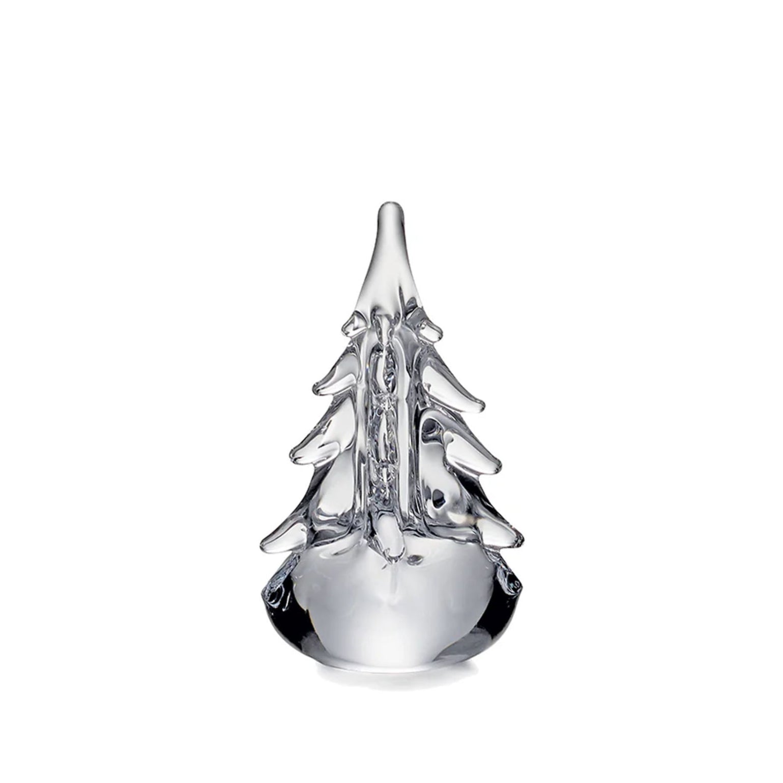 Five Sided Evergreen Glass Tree, 6" on a white background at Addison West