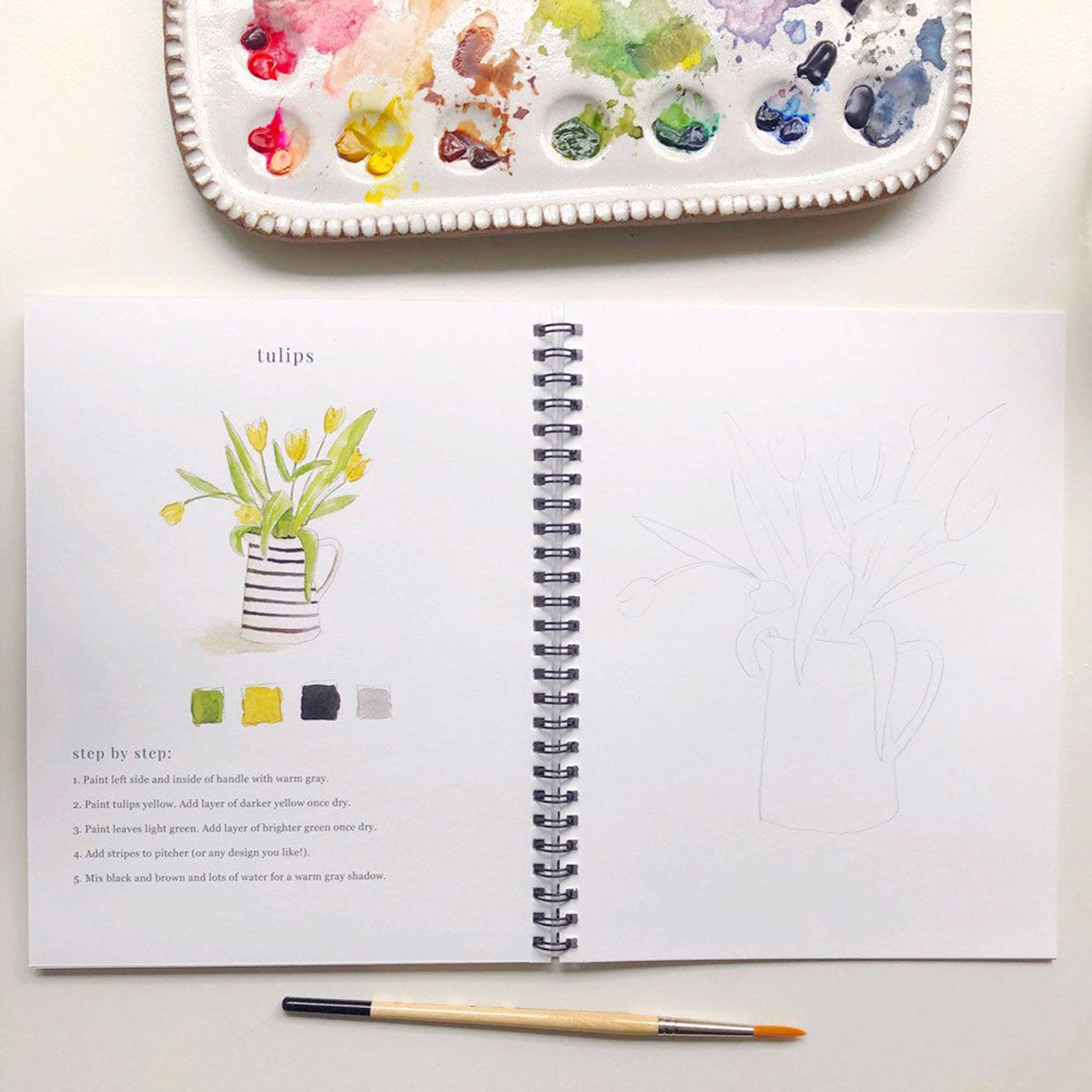Flowers Watercolor Workbook - Addison West