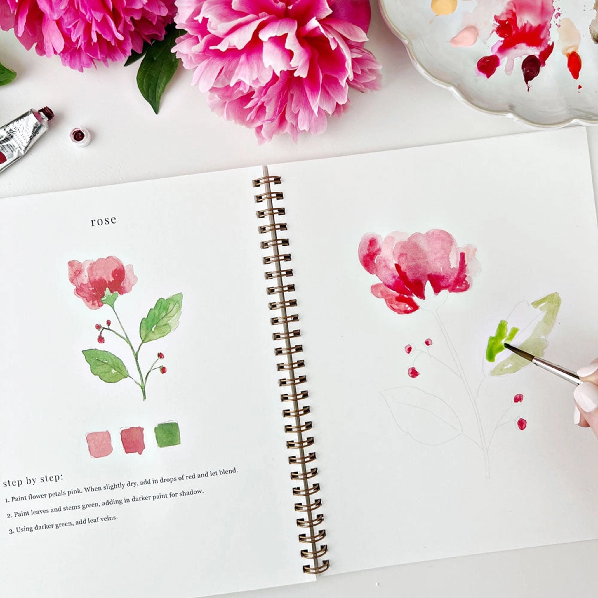 Flowers Watercolor Workbook - Addison West