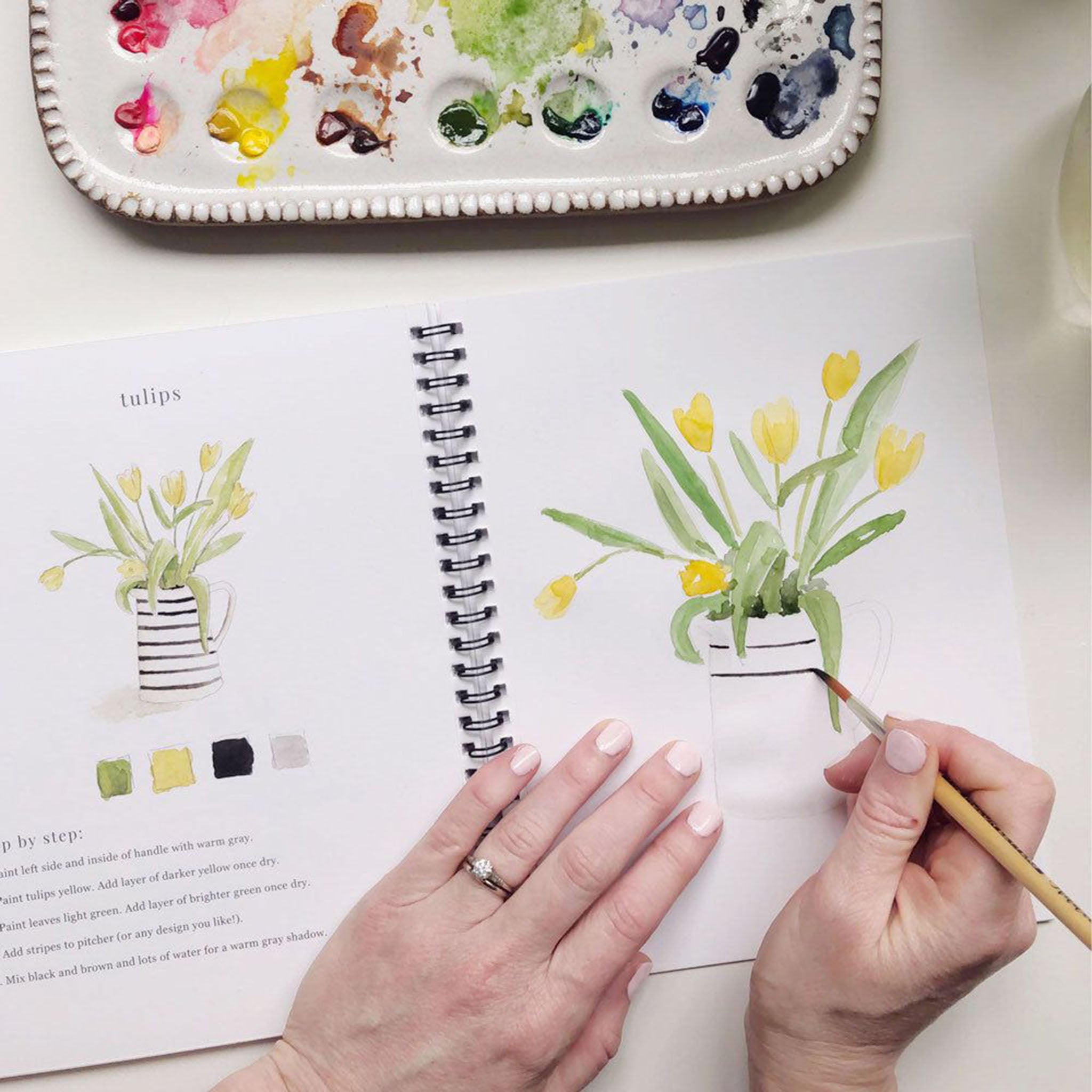 Flowers Watercolor Workbook - Addison West