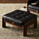 Four Hands Halston Ottoman In Heirloom Black - Addison West