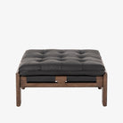 Four Hands Halston Ottoman In Heirloom Black - Addison West