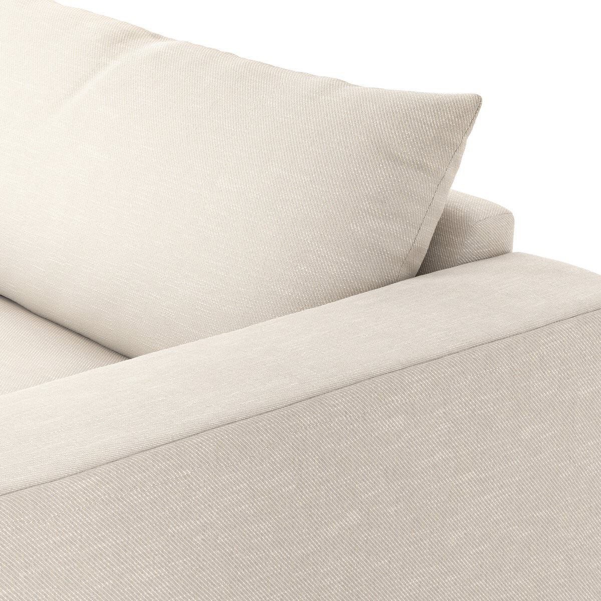 Close up of Four Hands 94" Grant Sofa in Ashby Oatmeal on a white background at Addison West