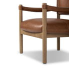 Close up of Four Hands Adaline Chair in Sonoma Chestnut on a white background at Addison West