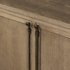Close up of Four Hands Adley Sideboard in Weathered Washed Oak Veneer at Addison West