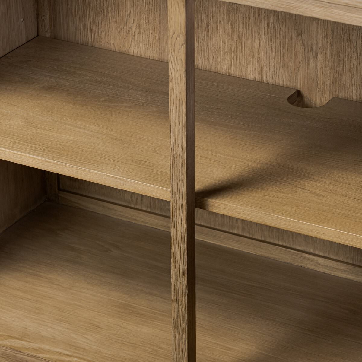 Close up of Four Hands Adley Sideboard in Weathered Washed Oak Veneer at Addison West