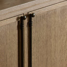 Close up of Four Hands Adley Sideboard in Weathered Washed Oak Veneer at Addison West