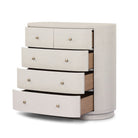 Four Hands Amelia Chest in Ivory Painted Linen on a white background at Addison West