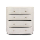 Four Hands Amelia Chest in Ivory Painted Linen on a white background at Addison West