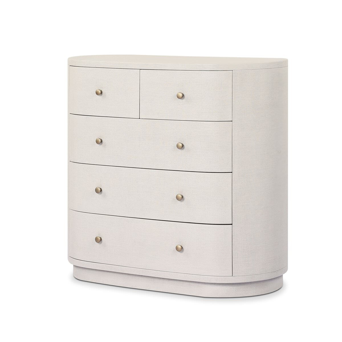 Four Hands Amelia Chest in Ivory Painted Linen on a white background at Addison West