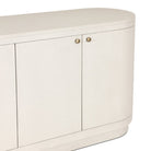 Close up of Four Hands Amelia Sideboard in Ivory Painted Linen on a white background at Addison West