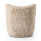 Back of Four Hands Amelie Chair in Beige Shearling on a white background at Addison West