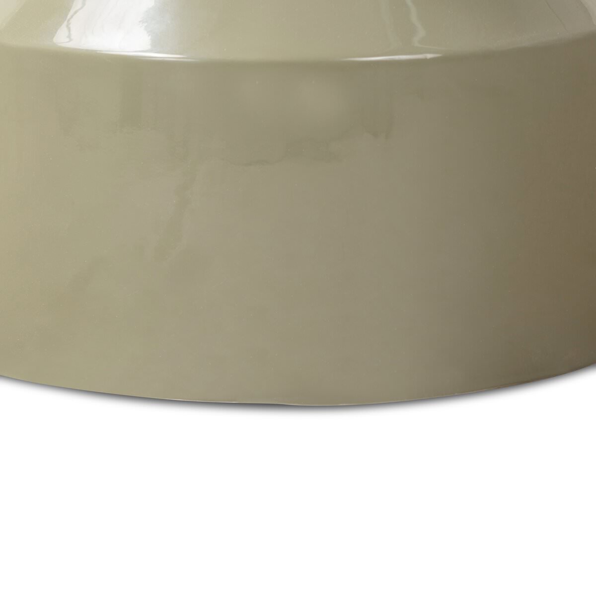 Close up of Four Hands Ara End Table in Moss Lacquered Concrete on a white background