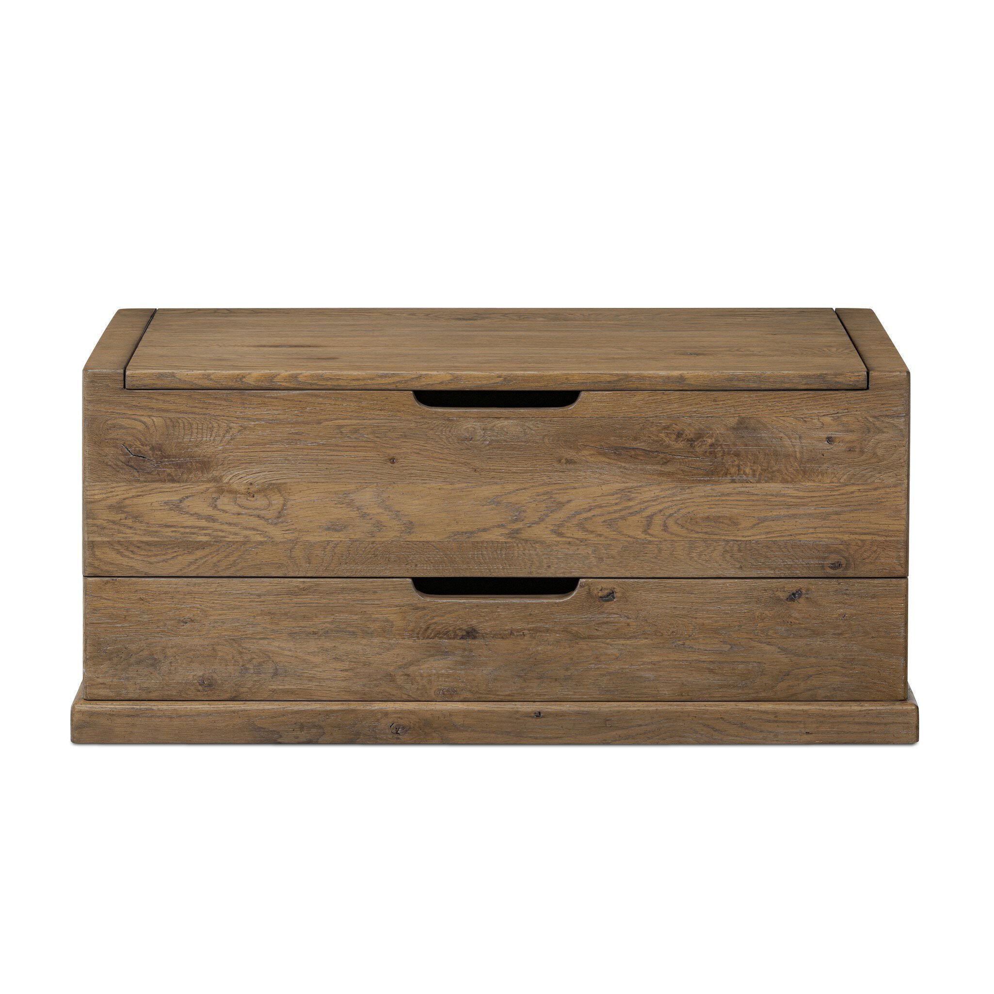Four Hands Arizona Trunk in Weathered Oak on a white background at Addison West