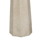 Close up of Four Hands Astra Table Lamp in Cream Italian Marble on a white background at Addison West