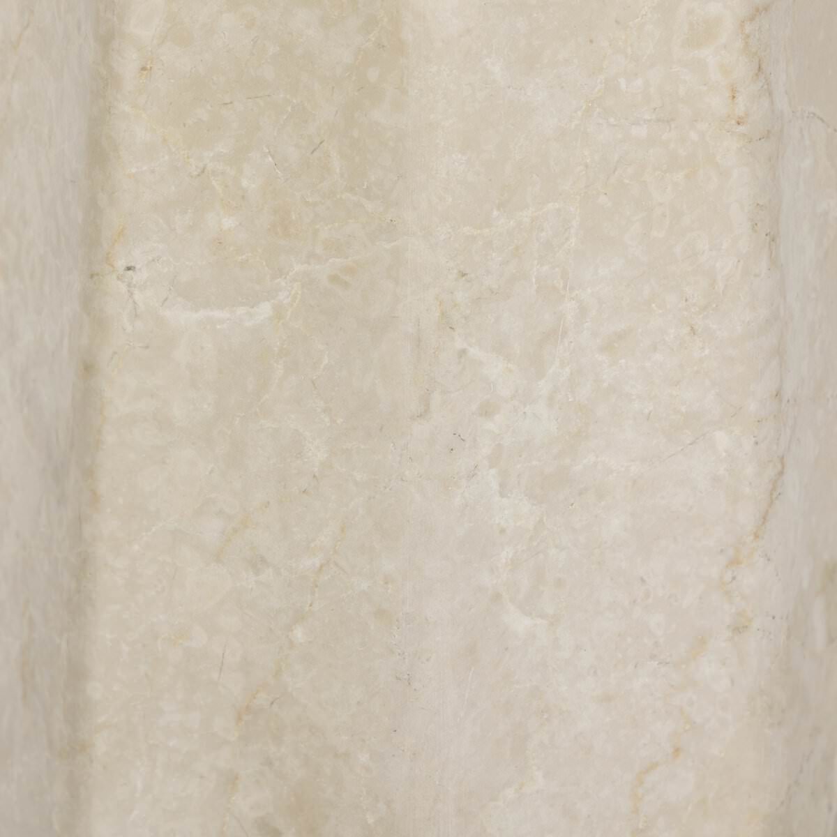 Close up of Four Hands Astra Table Lamp in Cream Italian Marble at Addison West