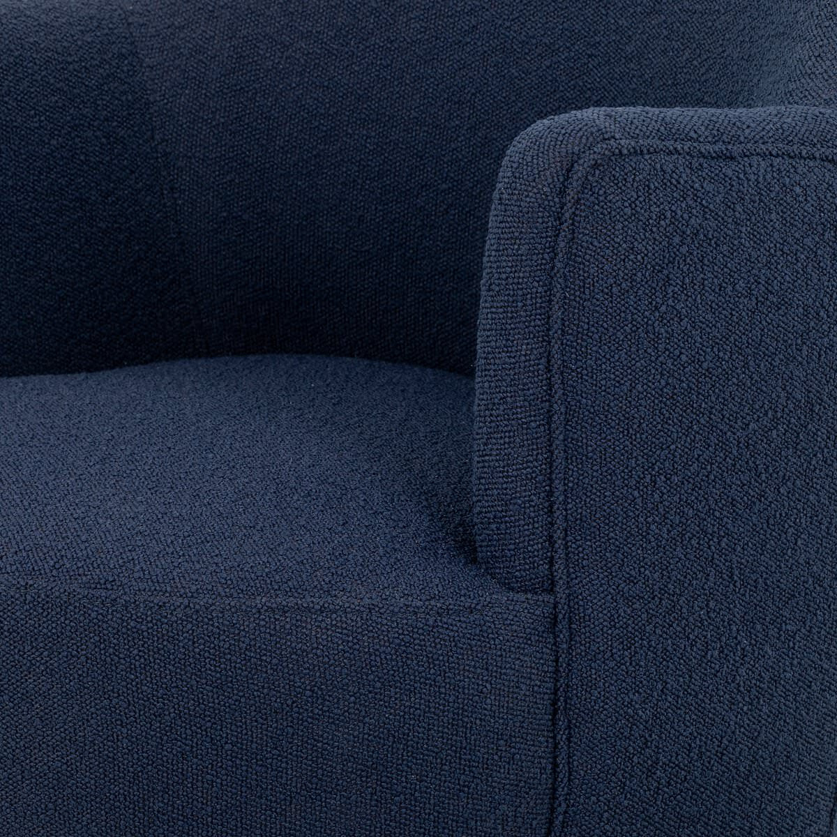 Close up of Four Hands Aurora Swivel Chair in Copenhagen Indigo at Addison West