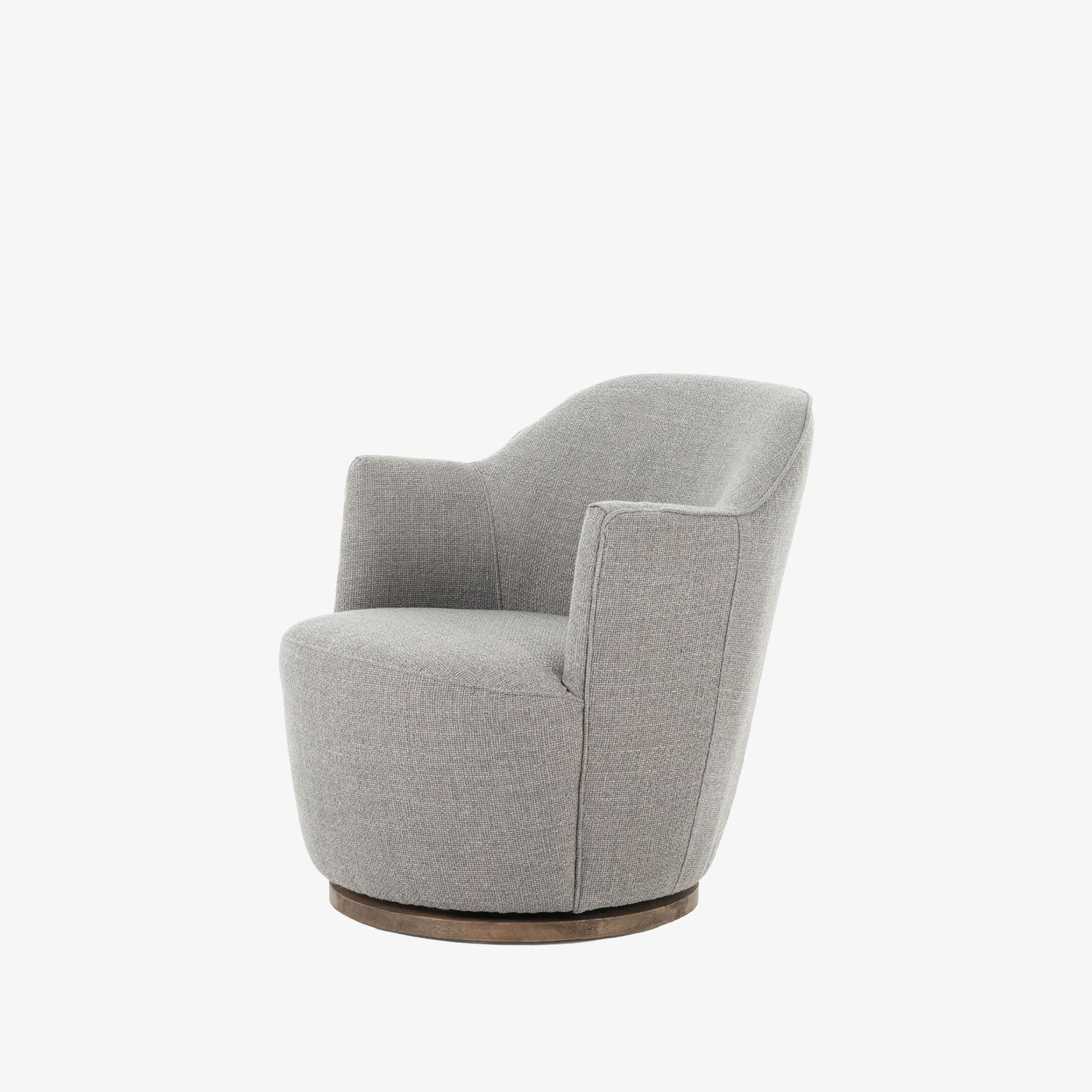 Four Hands Aurora Swivel Chair in Gibson Silver - Addison West