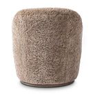 Back of Four Hands Aurora Swivel Chair in Taupe Shearling on a white background at Addison West