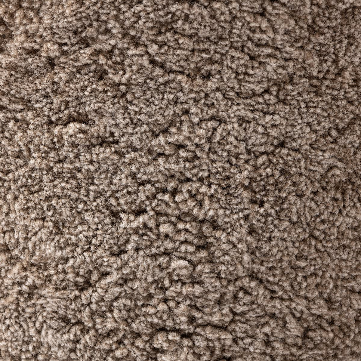 Close up of Four Hands Aurora Swivel Chair in Taupe Shearling on a white background at Addison West