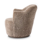 Four Hands Aurora Swivel Chair in Taupe Shearling on a white background at Addison West